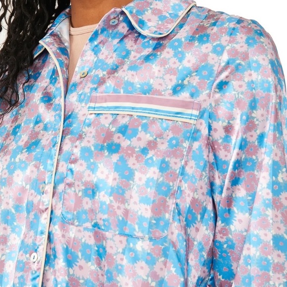 Free People Pillow Talk Silky Satin PJ Pajama Set NEW WITH TAGS - Picture 4 of 16